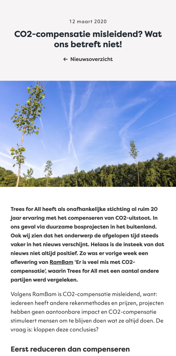 Screenshot mobiel treesforall