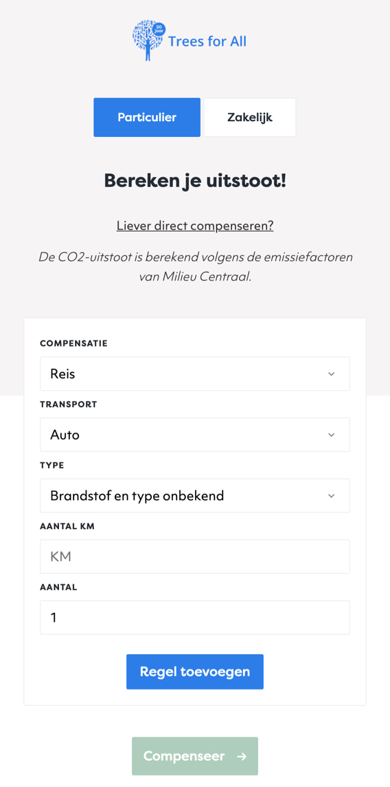 Screenshot mobiel treesforall