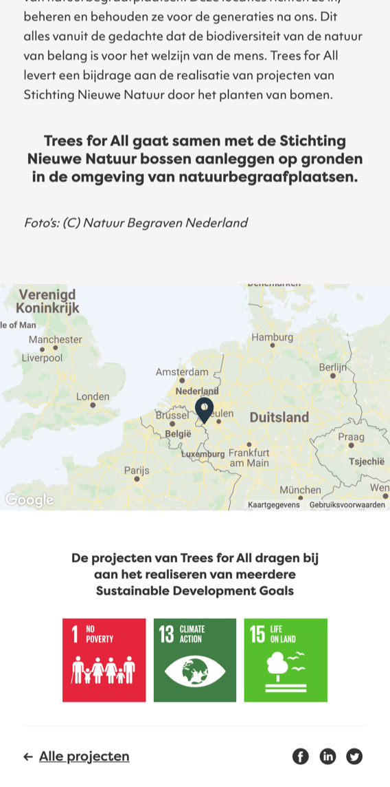 Screenshot mobiel treesforall