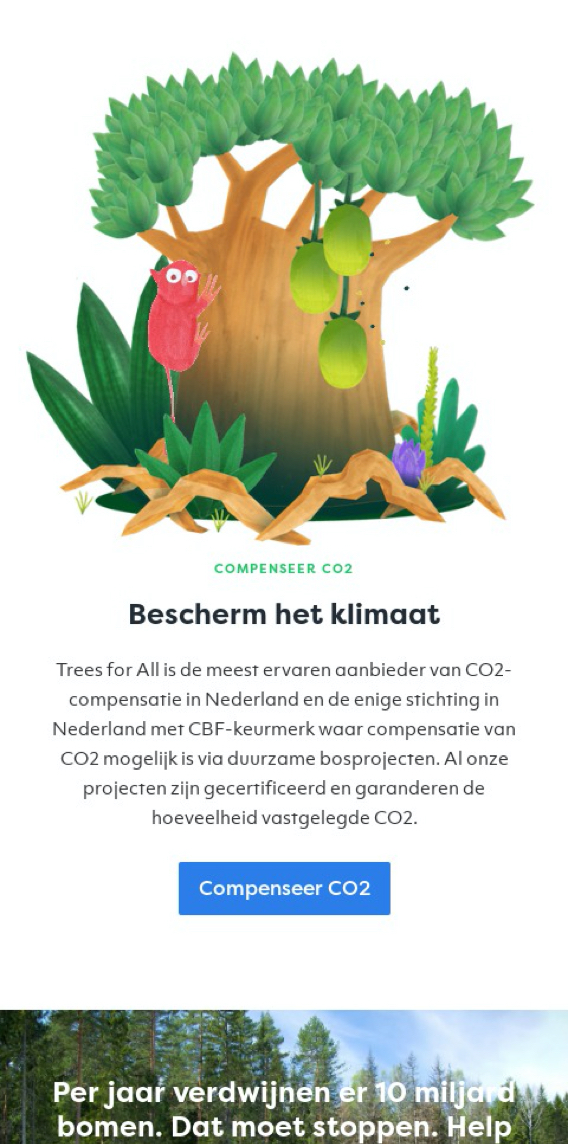 Screenshot mobiel treesforall
