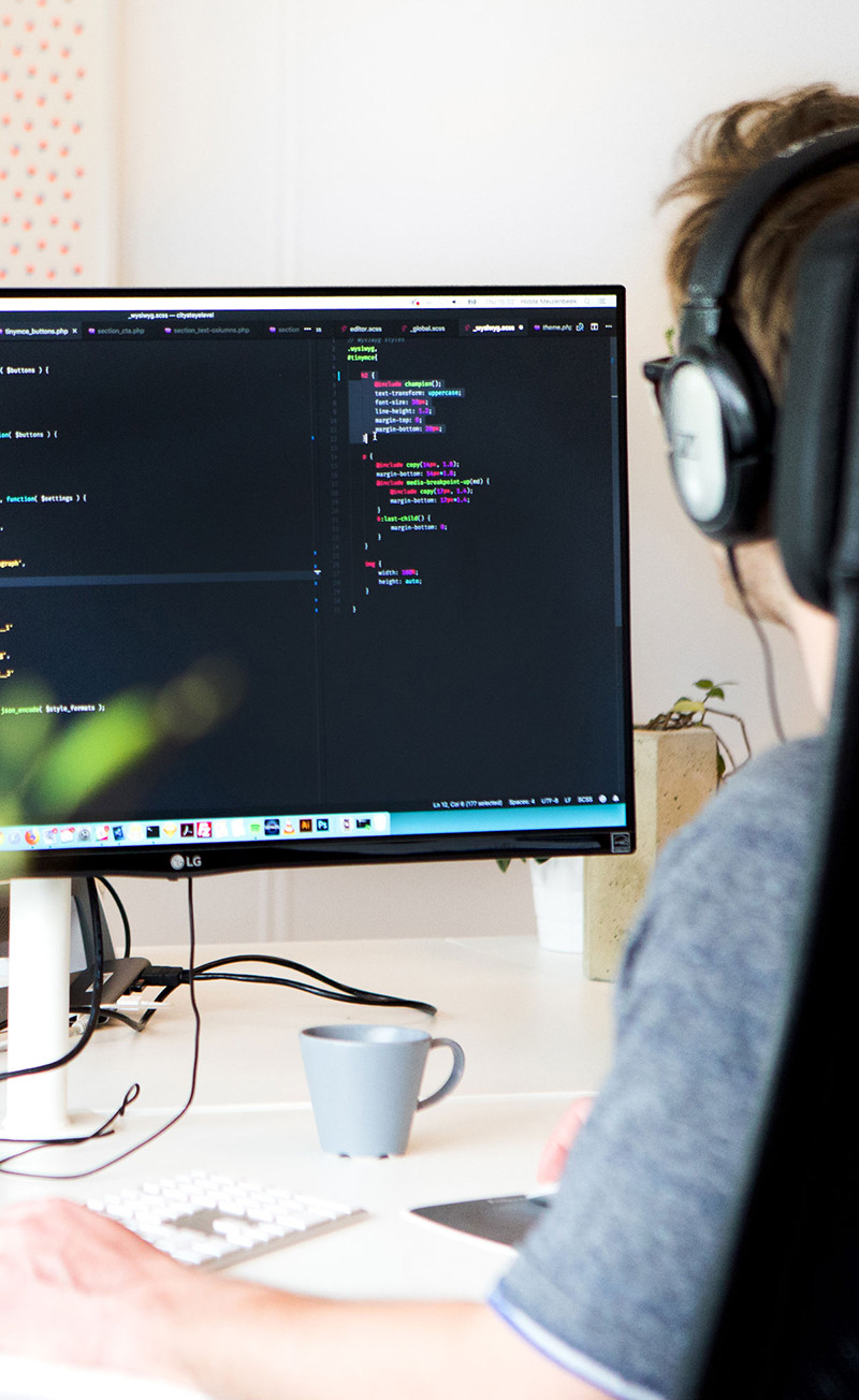 Scherm met code