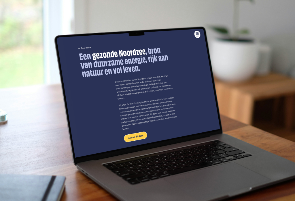 Laptop mock-up De Rijke Noordzee