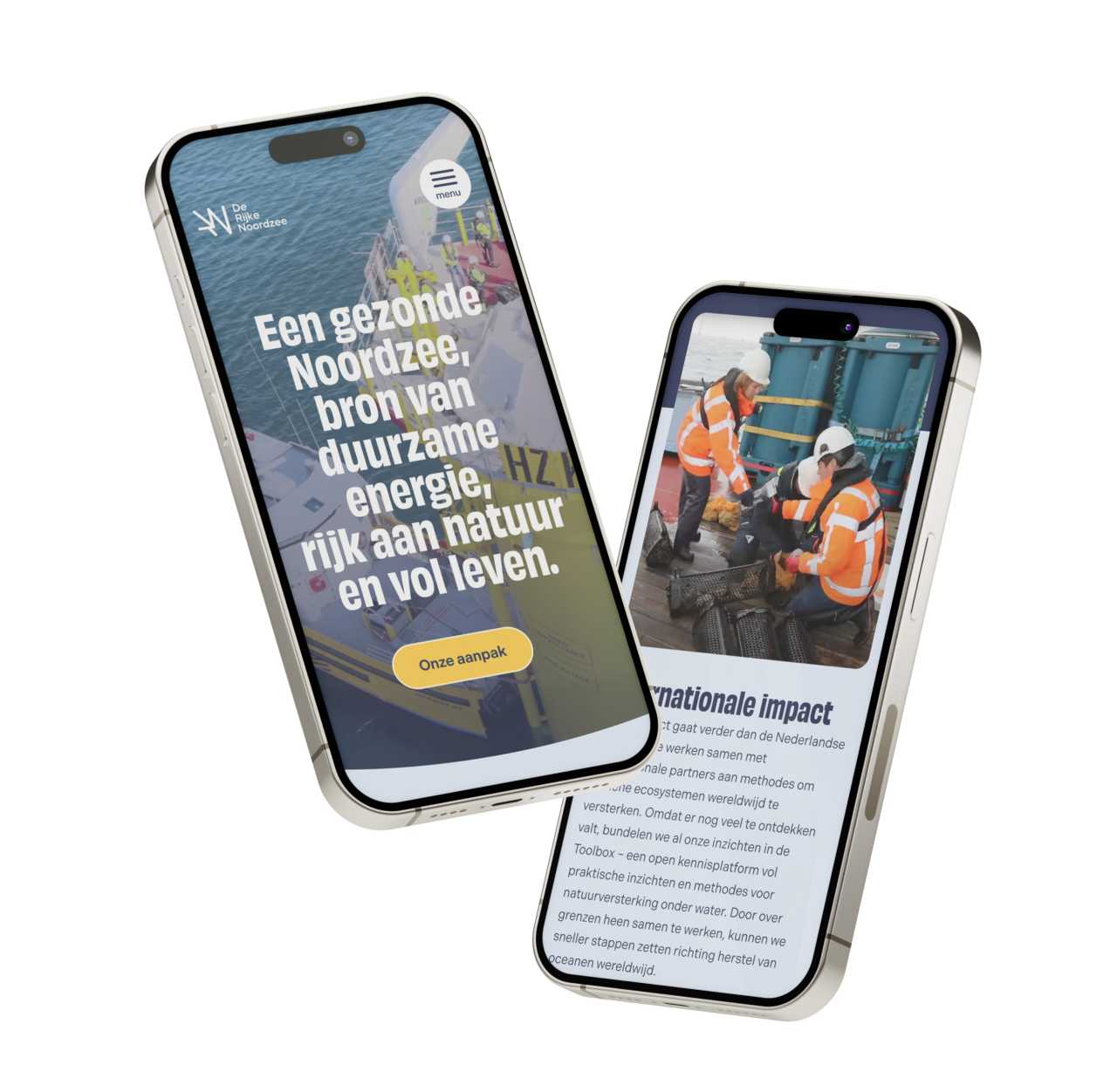 Mobiele mock-up De Rijke Noordzee